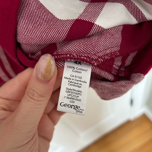 George Plus Size Plaid Shacket - Picture 4 of 5